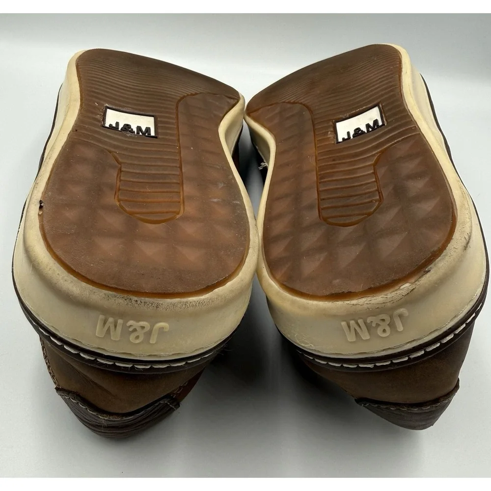 Johnston‎ Murphy J&M Mens 10M Brown Sheepskin Oxford Dress Shoes